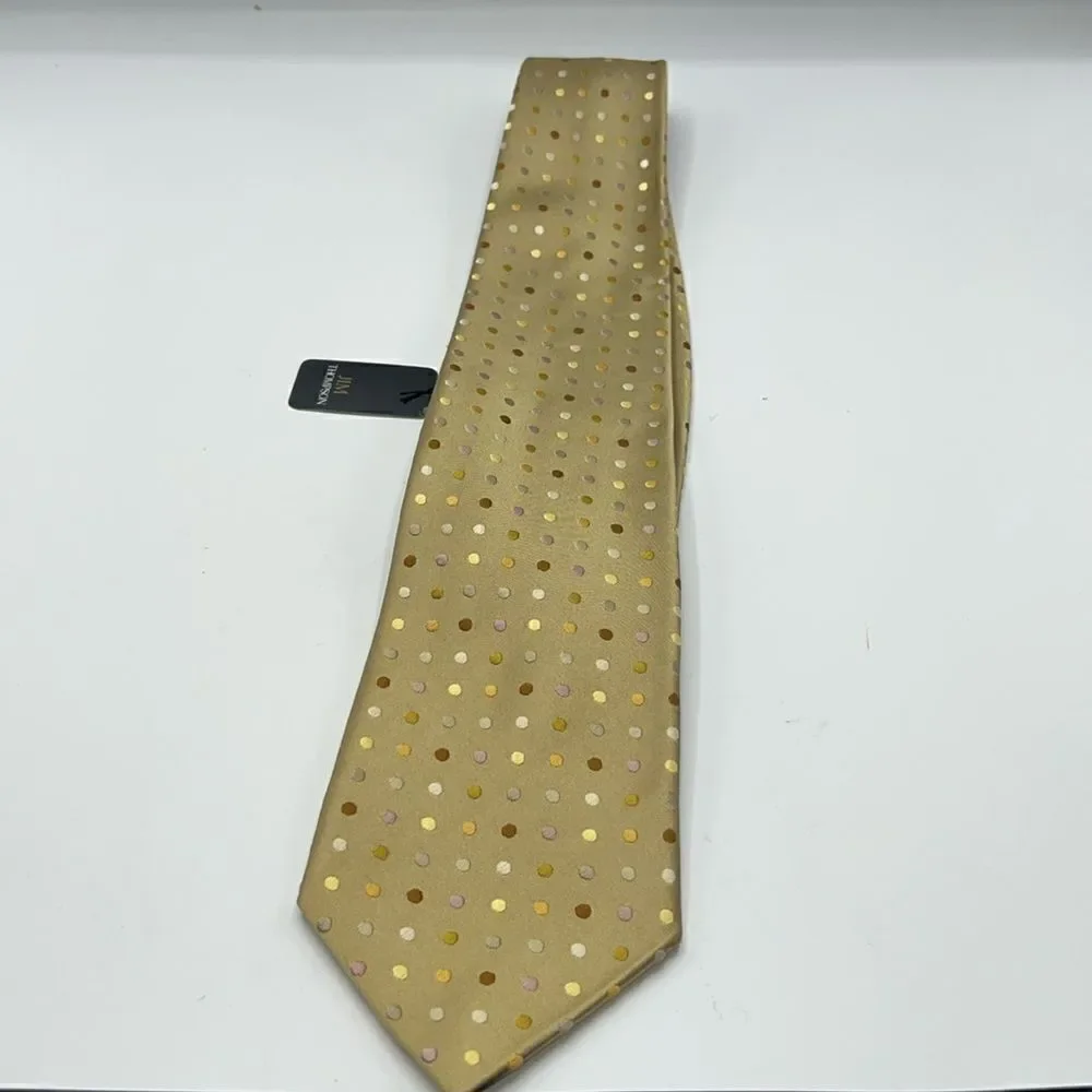 JIM THOMPSON Tan Polka Dot Silk Tie-NWT